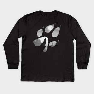 Wolf Paw Kids Long Sleeve T-Shirt